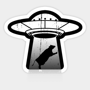 UFO and the Cow Sticker